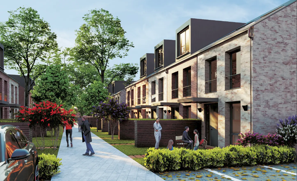 Visualisierung zum Projekt Erftaue in Bedburg
