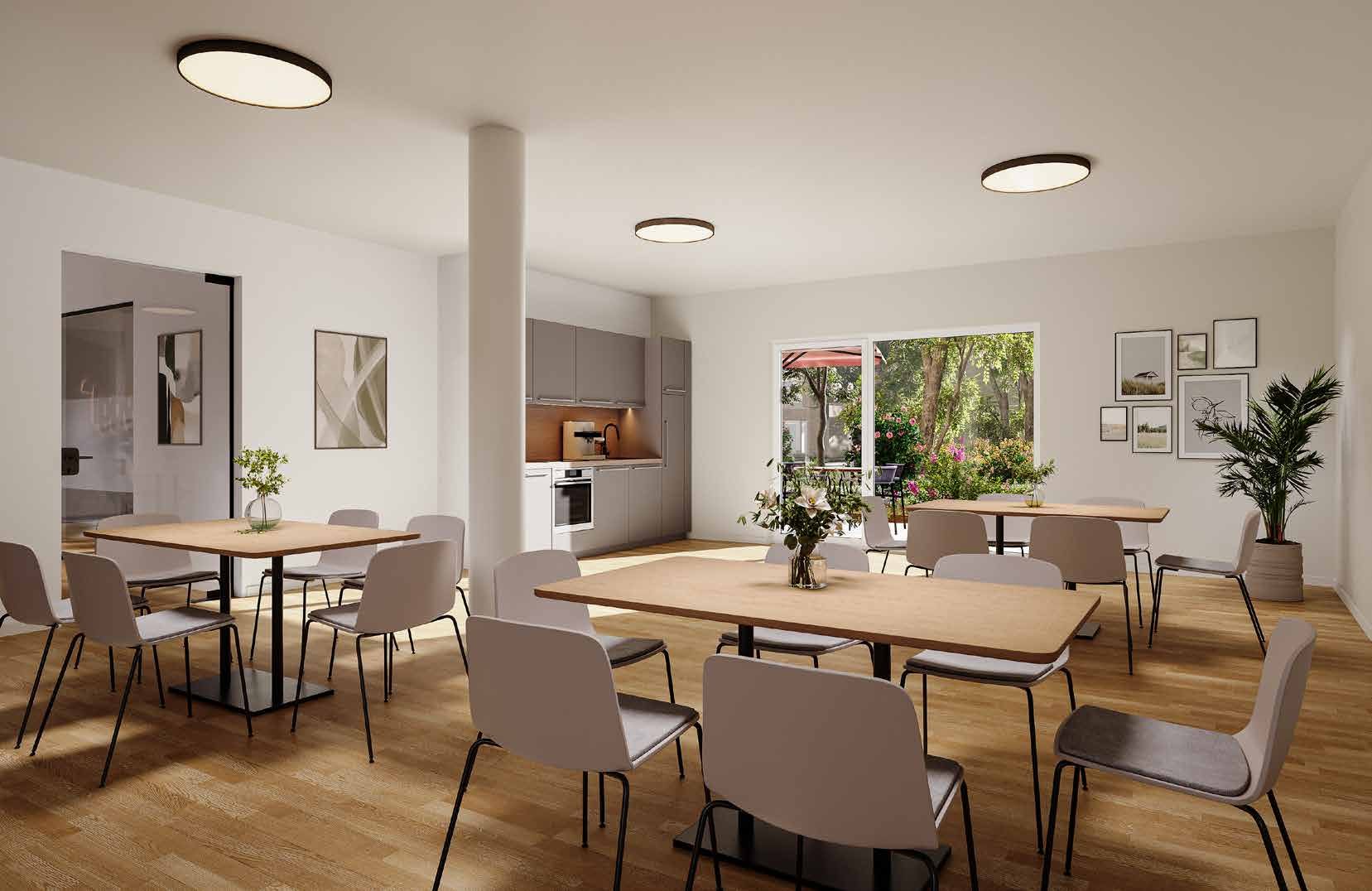 Visualisierung des Gemeinschaftsbereichs im Projekt hyggl, Kassel